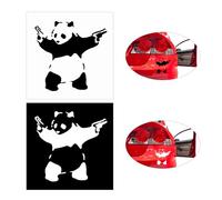 USHXVG 2 Pieces Of Car Stickers, Panda Stickers, Bicycle Stickers, Animal Stickers, Car Decal Stickers, Funny Car Bumper Stickers
