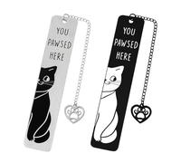 USHXVG 2 Pieces Of Cat Metal Bookmarks, Decorated With Kitten Elements, Lightweight And Durable, Do Not Hurt The Pages Of The Book, Suitable For Reading Marks, For Book Lovers And Students.