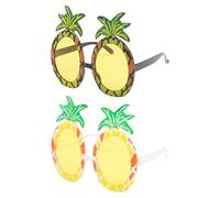 USHXVG 2 pieces of pineapple sunglasses, novelty glasses, Hawaiian accessories, interesting pineapple-shaped glasses, women's sunglasses.Costume modeling glasses, party decoration glasses