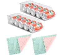 USHXVG 2 Pieces Of Refrigerator Storage Boxes, 2 Pieces Of Coral Velvet, Drawer Partitions, Cosmetics Storage Box, Suitable For Bedroom, Study, And Kitchen Drawer Storage And Organization