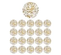USHXVG 20 pieces of golden placemats, round gold foil, shiny tableware mats, mesh placemats for wedding and birthday parties