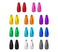 USHXVG 22pcs Multicolor Aluminum Alloy Bicycle Tire Valve Caps (6.8mm, Universal Fit)