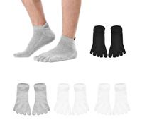 USHXVG 4 Pairs of Toe Socks, Cotton Toe Socks for Running, Sports Toe Socks, Low Men's Toe Socks, Women's Toe Socks, Men's Running Socks