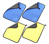 USHXVG 4 Pieces Car Towels, Microfiber Cleaning Cloth, Car Cleaning Wipes, Car Cleaning Rags, Car Wash Towels, Super Absorbent Plush Cloth For Car Cleaning And Drying