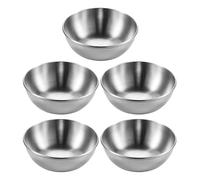 USHXVG 5-Piece Stainless Steel Mini Chip and Dip Bowls