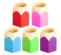 USHXVG 5 Pieces of Contrasting Color Pen Holders, Creative Pen Tip Design Pen Holders, Desktop Stationery Storage Box, Makeup Brush Storage Box, Multi-functional Storage Box, Desk Pen Holder
