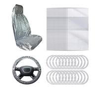USHXVG 50-Piece Car Seat Protector Set with Steering Wheel Covers, Anti-Fouling Seat Covers, 140 x 80 CM
