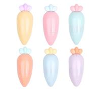 USHXVG 6 Pack Mini Highlighters, Colorful Carrot Shaped Highlighters, Cartoon Highlighters, Kids Highlighters, Markers, Creative Office Supplies, Funny Highlighters