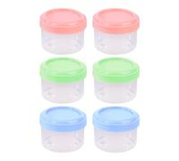 USHXVG 6 Pieces of 35ml Small Ingredients Boxes, Mini Sauce Jars, Ketchup Boxes, Salad Boxes, Storage Containers with Lids, Reusable Sealed Jars, Food Preservation Boxes (Multi-color)