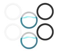 USHXVG 6 Pieces Of Universal Metal Ring Stickers, Mobile Phone Magnetic Guide Film, Wireless Charging Magnetic, Magnetic Guide Ring Patch, Universal Mobile Phone Accessories (Black, Silver).