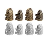 USHXVG 8 Pieces Of Adjustable Metal Thimble Device, Woven Finger Protective Sleeve, Hand-Sewn Finger Sleeve, Suitable For Embroidery, Diy Handmade.