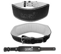 USI UNIVERSAL THE UNBEATABLE 790SL4 Leather Weight Lifting Belt, Leather & Metal Construction, Suede Leather Lining, 4" Weight Belt for Deadlift, Squat & Weightlifting for Men & Women(Size Small)