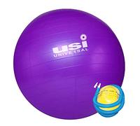 USI UNIVERSAL THE UNBEATABLE Exercise Ball, 55cm Yoga Ball for Stability Work Out, Birthing Ball for Pregnancy, Anti-Burst Swiss Balance Fitness Ball for Gym Office Physical Therapy Pilates with Pump