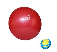 USI UNIVERSAL THE UNBEATABLE Exercise Ball, Yoga Ball, GB Gym Ball for Stability Work Out, Birthing Ball for Pregnancy, Anti-Burst Swiss Balance Fitness Ball for Gym Training with Pump (75cm- Red)