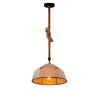 USIFAZ Simple American Country Antique Hemp Rope Pendant Light Restaurant Internet Cafe Retro Hemp Rope Chandelier Creative Personality Linen Lampshade Home Interior Lighting Lighting Device