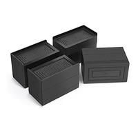 USION Bed Furniture Risers Heavy Duty,Rectangle Bed Lifts Riser Height of 1.8",2.85" Supports Up to 1300Lbs for Bed Frame Sofa Couch Table Desk Leg(8 Piece Set,Black)