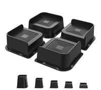 USION Bed Risers - Furniture Risers Heavy Duty Desk Riser Blocks 2 inch, Up to 6000 Lbs -L shaped Design Leg Extenders for Couch Table Sofa Chair (4 Pack, 2 inch)