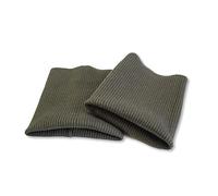 USIT, Cotton Finished Knit Cuffs, 3"x3.5", Ideal for Repairing Sweaters and Sweatshirts, 1 Pair, Olive Green