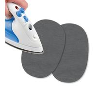 USIT, Mini Iron-on Jersey Patches 13 x 9 cm Ideal for Repairing Jumpsuits, Sweaters and Sports Trousers, Dark Grey