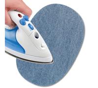 USIT, Pack of 2 Jean Patches for Iron-On Denim Fabric, 16 x 11 cm, Ideal for Repairing Trousers, Jackets and Shirts, Medium Jeans