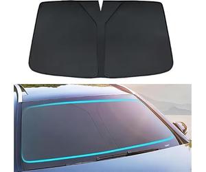 USJEKZI66 Car Windshield Sun Shade for MINI COOPER S CLUBMAN R55 2007-2014, Front Windshield Sunshade Blocks UV Rays Sun Visor Protector Keep Vehicle Cooler,Black