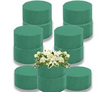 Uskerb 12PCS Floral Foam Round - DIY Wet Floral Foam Blocks for Flower Arrangements, Lightweight, Portable,Ideal for Weddings, Parties, Home Decoration