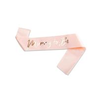 Uskerb Mummy to Be Sash - Pink Gold Mum to Be Baby Shower Sash