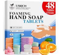 USKICH 48 Pack Foaming Hand Soap Tablets: Eco Friendly Cleaning Products, Soap Tablets Replacement Parts With Various Flavors (48 Bottles 8 Fluid Ounces)