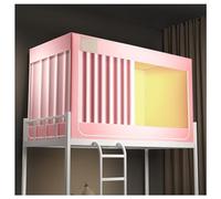 Usknxiu Bed Curtain Canopy 4 Corner Post Bed Canopy Frame Bed Tent Twin Bunk Bed Blackout Curtains Canopy Bed Poles Dorm Bed Privacy Tent Twin Top Bunk Bed Tent Canopy Bunk Bed Canopy,Pink,L