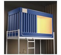 Usknxiu Bed Curtain Canopy Frame Blackout Curtains Privacy Tent, Twin Bunk Bed, Blue