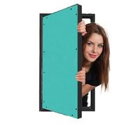 Usknxiu Fire Rated Drywall Access Panel, Paintable Sheet Rock Access Panel with Aluminum Frame, Recessed Gypsum Board Service Shaft Door, Lock Door,350x350mm/14x14in