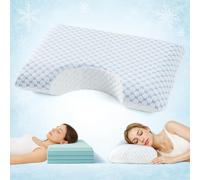 USlixury Adjustable Side Sleeper Pillow - 4 Heights Memory Foam Pillow, Cervical Pillow for Neck Pain, Neck Support for Back, Stomach, Side Sleepers