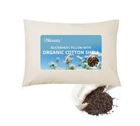 USlixury Buckwheat Pillow - Adjustable Buckwheat Hull Pillow 16"X22", Organic Buckwheat Pillow for Firm Support, Cooling Neck Support Pillow for Back Sleeper, Cervical Neck Pillow for Side Sleepers
