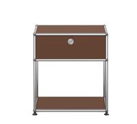 USM Haller bedside table with open compartment M54 QUICK SHIP Brown - QS M54 BRAUN