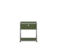 USM Haller bedside table with open compartment M54 - QUICK SHIP Olive Green - USM QS M54 36