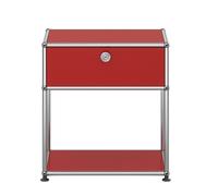 USM Haller bedside table with open compartment M54 - QUICK SHIP Ruby Red - QS M54 ROT