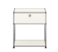 USM Haller Bedside Table with open compartment White - QS M54 9010