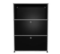 USM Haller Highboard 1 Ouvert / 2 Tiroirs Graphite black - FAST DELIVERY