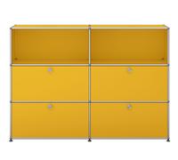 USM Haller Highboard 2 Open / 2 Flaps / 2 Drawers Golden Yellow - USM HIGH OFF KLAP SCHUB FD SC