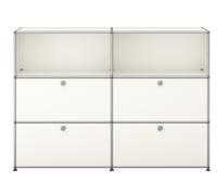 USM Haller Highboard 2 Open / 2 Flaps / 2 Drawers Pure white