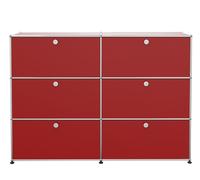 USM Haller Highboard 6 Klappen rot - USM HIGHBOARD 6 KLAPPE ROT