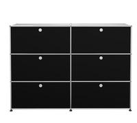 USM Haller Highboard 6 Klappen schwarz - USM HIGHBOARD 6 KLAPPE SCHWARZ