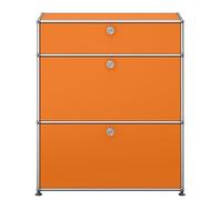 USM Haller Highboard M25 with 2 doors - QUICK SHIP - pure orange - DE_QS_M25