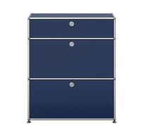 USM Haller Highboard M25 with 2 doors - QUICK SHIP - steel blue - DE_QS_M25