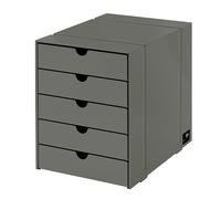 USM Haller Inos box set C4 with 5 closed trays Home Office Medium grey - USM HALLER QS K1