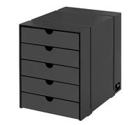 USM Haller Inos K1 C4 storage unit with 5 closed compartments, Home Office Anthracite Grey - USM HALLER QS K1