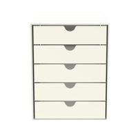 USM Haller Inos K1 C4 storage unit with 5 closed compartments, Home Office QUICK SHIP, Pure White - USM HALLER QS K1 REINWEISS
