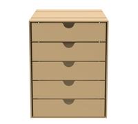 USM Haller Inos K1 C4 storage unit with 5 drawers, closed, Home Office Beige - USM HALLER QS K1 BEIGE