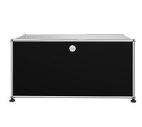 USM Haller Lowboard mit einer Klappe schwarz - USM LOWBOARD 1KL 30 FD