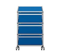 USM Haller M26 QUICK SHIP roll container, gentian blue - USM DE QS M26 27